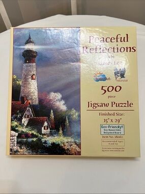 Peaceful Reflections Lighthouses 500 Piece Jigsaw Puzzle by James Lee SunsOut